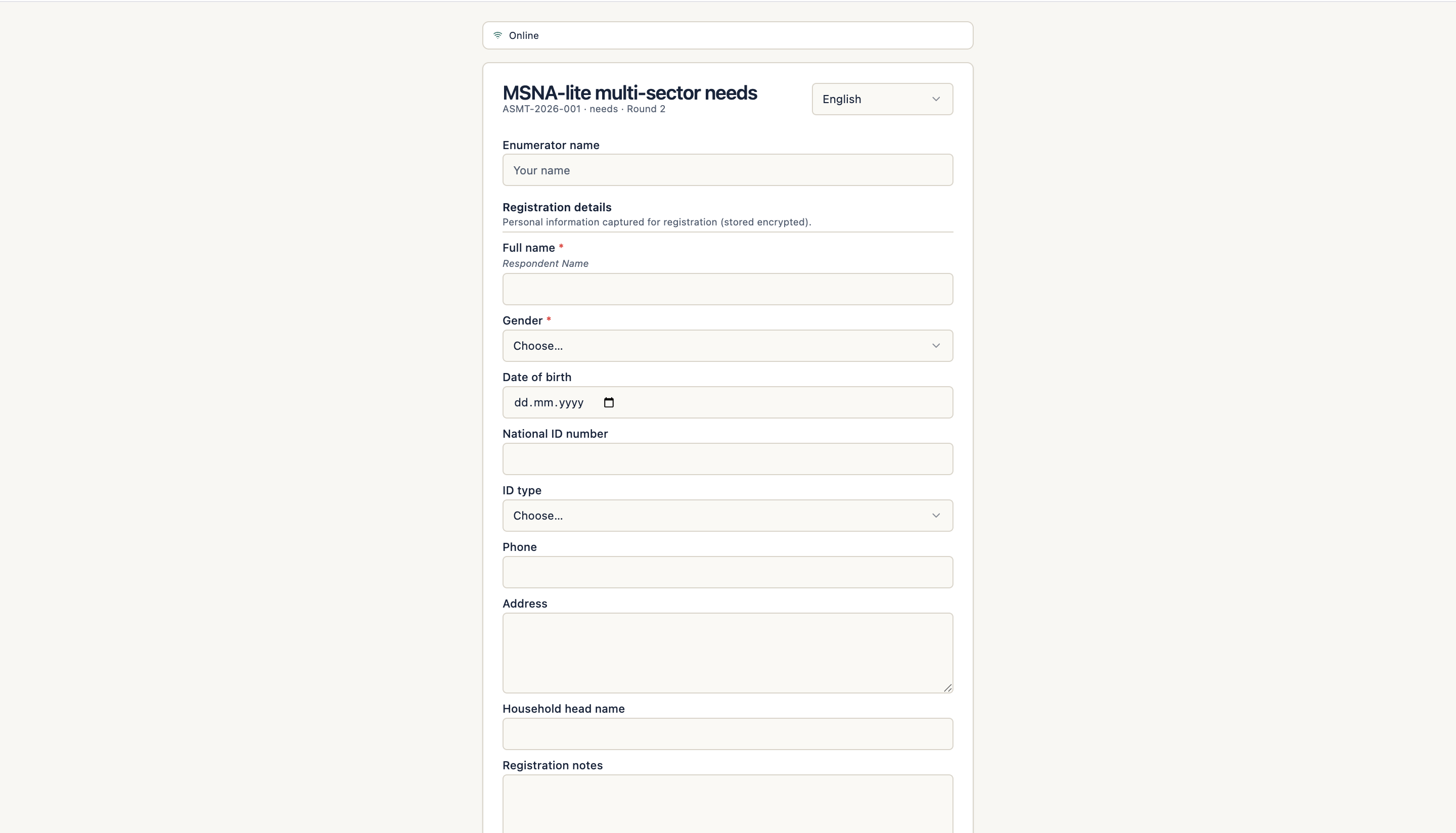 Collect data offline in the field